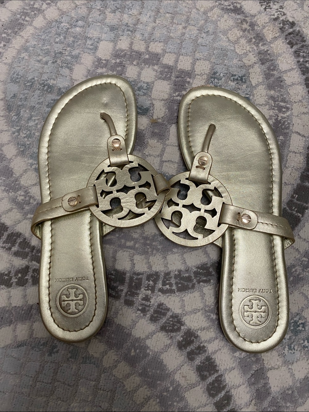 Tory Burch MILLLER Sandals - Light Gold 6.5M